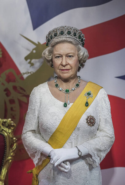 Queen Elizabeth Wax Figure at Madame Tussauds Bangko Royalty Free Stock Images