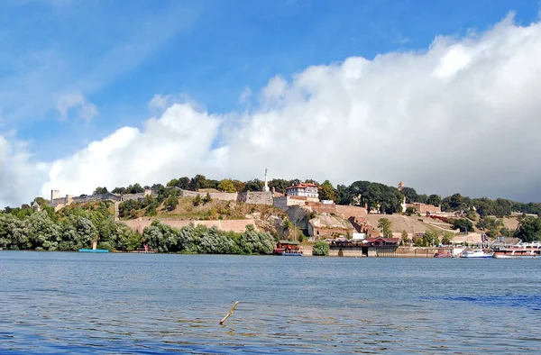 Vew Nuova Belgrado Sul Fiume Sava Parco Kalemegdan Fortezza Belgrado — Foto Stock