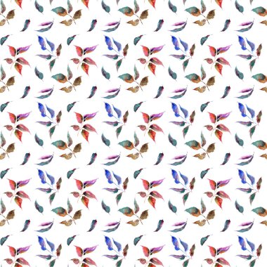 Dikişsiz desen bırakır. Yaprak çizim. Arka plan yaprak. Renkli sonbahar duvar kağıdı. Yaprakları ile dekoratif arka plan