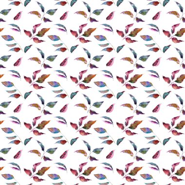 Dikişsiz desen bırakır. Yaprak çizim. Arka plan yaprak. Renkli sonbahar duvar kağıdı. Yaprakları ile dekoratif arka plan