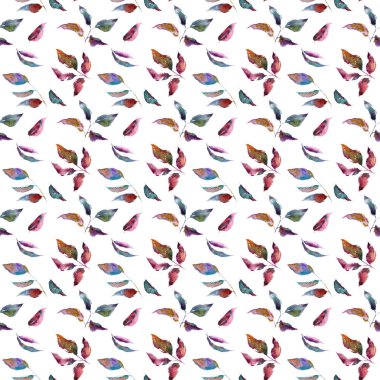 Dikişsiz desen bırakır. Yaprak çizim. Arka plan yaprak. Renkli sonbahar duvar kağıdı. Yaprakları ile dekoratif arka plan
