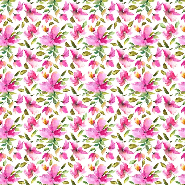 Sorunsuz çiçek arka plan. Kumaş çiçek desenli. Tekstil desen şablon. Pembe çiçekler. Çiçek duvar kağıdı. Suluboya çiçek arka plan. Düğün davetiyesi tasarımı.