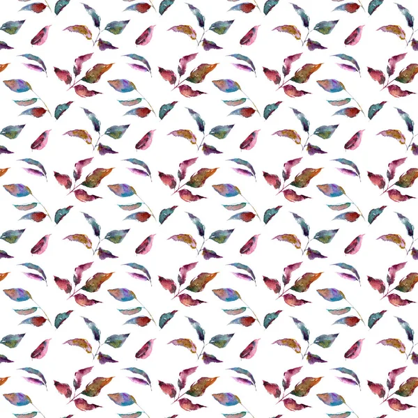 Dikişsiz desen bırakır. Yaprak çizim. Arka plan yaprak. Renkli sonbahar duvar kağıdı. Yaprakları ile dekoratif arka plan
