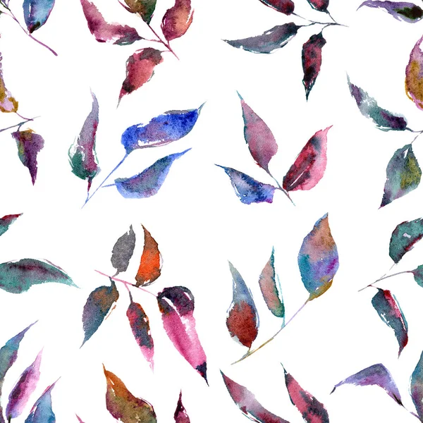 Leaves Seamless Pattern Drawing Leaves Autumn Leaves Background Colorful Autumn — Stock Photo, Image