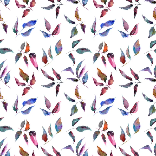 Leaves Seamless Pattern Drawing Leaves Autumn Leaves Background Colorful Autumn — Stock Photo, Image