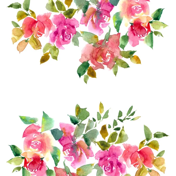 Colorful Abstract Flowers White Background — Stock Photo, Image