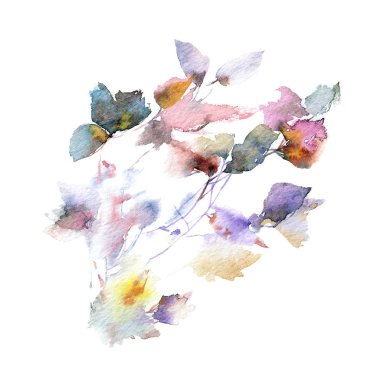 soyut çiçek duvar kağıdı el çekilmiş