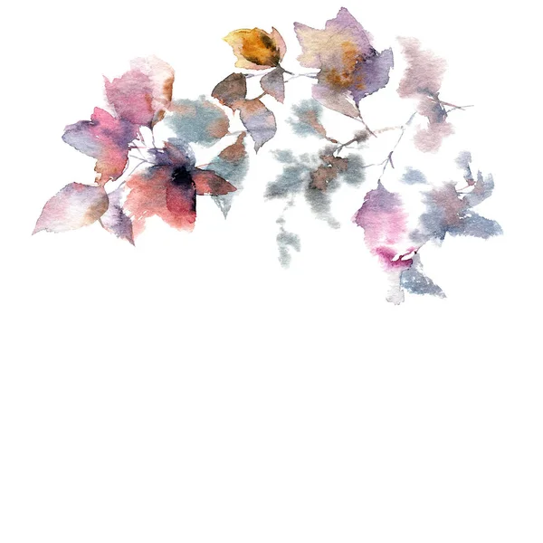 Papier Peint Floral Abstrait Dessiné Main — Photo