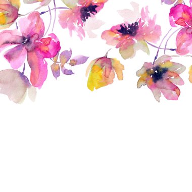 soyut çiçek duvar kağıdı el çekilmiş