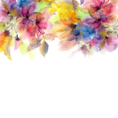 soyut çiçek duvar kağıdı el çekilmiş