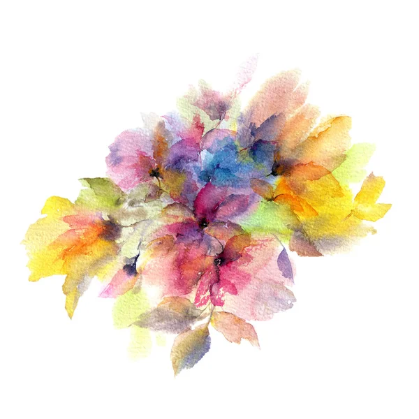Рука Намальовані Абстрактні Квіткові Шпалери — стокове фото