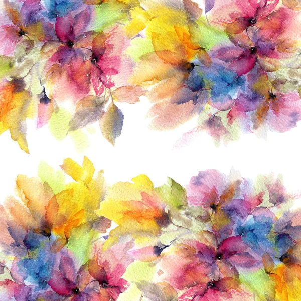 Handgezeichnete Abstrakte Florale Tapete — Stockfoto