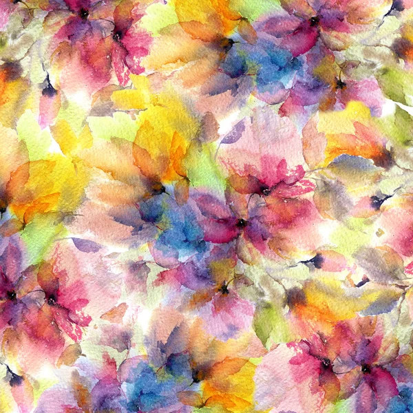 Handgezeichnete Abstrakte Florale Tapete — Stockfoto