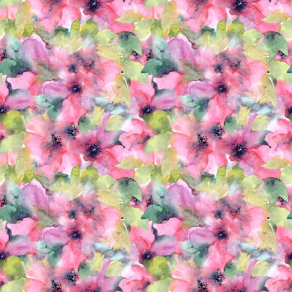Bezproblémové Květinové Pozadí Květinový Vzor Tkaniny Textilní Vzor Šablona Růžové — Stock fotografie