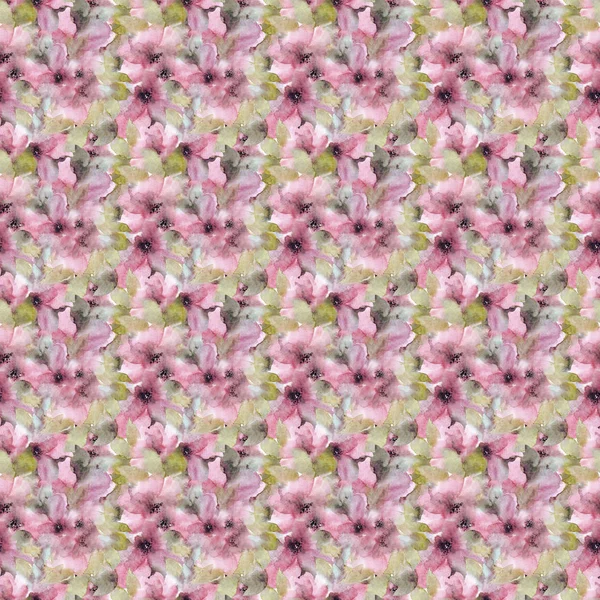 Varrat Nélküli Virágos Háttér Virágmintás Anyag Textil Minta Sablon Rózsaszín — Stock Fotó