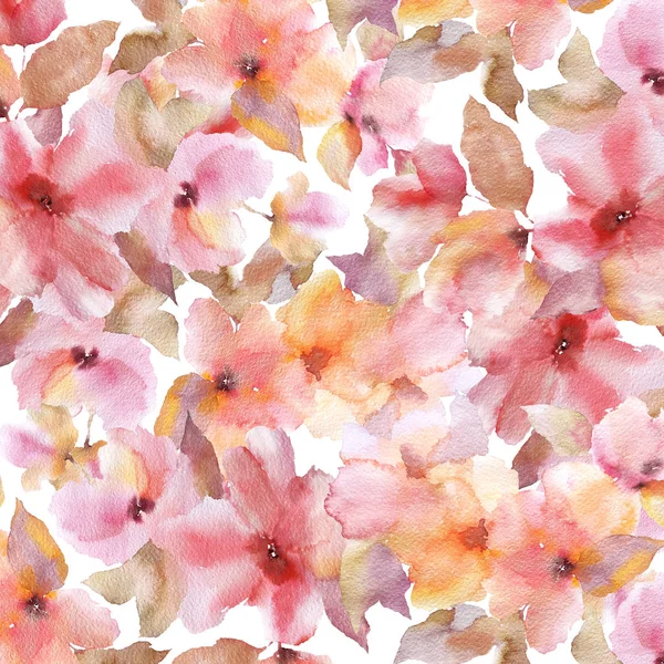 Nahtloser Floraler Hintergrund Stoff Florales Muster Vorlage Für Textilmuster Rosa — Stockfoto