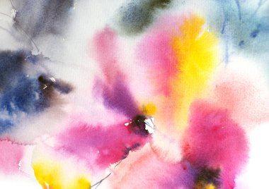 Çiçek sanatsal arka plan. Watecolor çiçekleri. Düğün davetiyesi çiçek tasarımı. Narin çiçeklerle tebrik kartı. Çiçekli doğum günü kartı. Vintage çiçek arka plan.