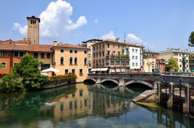 Kuzey İtalyan şehir Treviso Veneto Eyaleti, Treviso yakın bulunur Padua ve Vicenza. Treviso şehir İtalya'nın görünümü. Treviso, İtalya Venedik Mimarlık.
