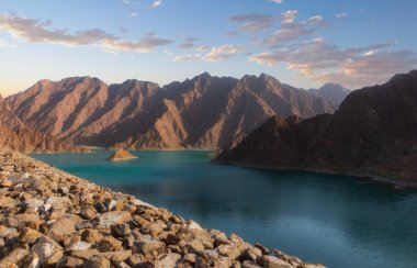 Hatta Baraj Gölü sahne içinde Doğu Dubai, Birleşik Arap Emirlikleri