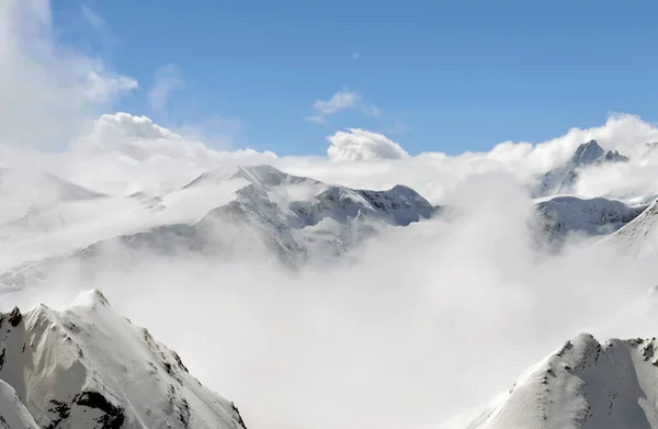 Panoraama jäätikkö Kaprun talvella, top Kitzsteinhorn, 3029 metriä merenpinnan yläpuolella, Zell am See — kuvapankkivalokuva