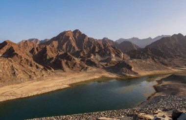Hatta Baraj Gölü sahne içinde Doğu Dubai, Birleşik Arap Emirlikleri