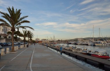 Gün batımı görünümü Ibiza kulüpleri, İspanya ve San Antonio beach