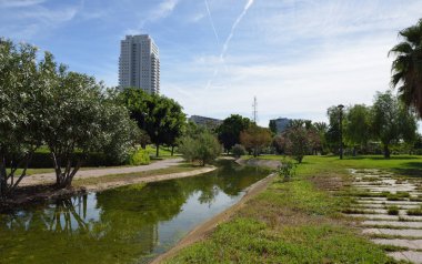 Eylül 'de Cabecera Park' ta. Valencia, İspanya