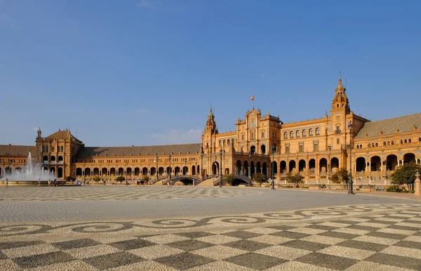 Sevilha, Espanha. Praça da Espanha Plaza de Espana — Fotografia de Stock