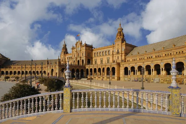 Sevilha, Espanha. Praça da Espanha Plaza de Espana — Fotografia de Stock