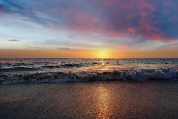 Costa Ballena, Spain september, 2018: Costa Ballena beach at sunset, Cadiz, Andalusia, Spain — Stock Photo, Image
