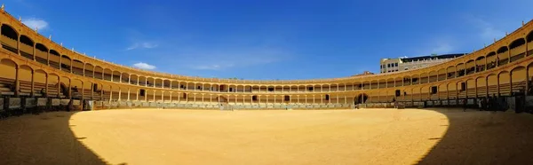 Bullring in Ronda, one of the oldest and most famous bullfighting arena in Spain. — Stock Photo, Image