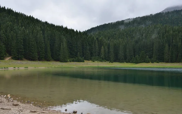 Um belo lago nas montanhas. Lago Negro, Montenegro . — Fotografia de Stock