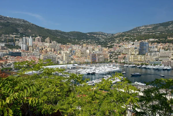Vista panorámica de Monte Carlo en un día de otoño, Mónaco — Foto de Stock
