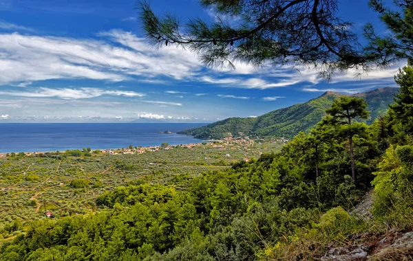 Hermosa vista en Tasos, Grecia — Foto de Stock