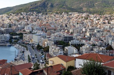 Eski şehir, Kavala, Doğu Makedonya ve Trakya, Yunanistan inanılmaz Panoraması