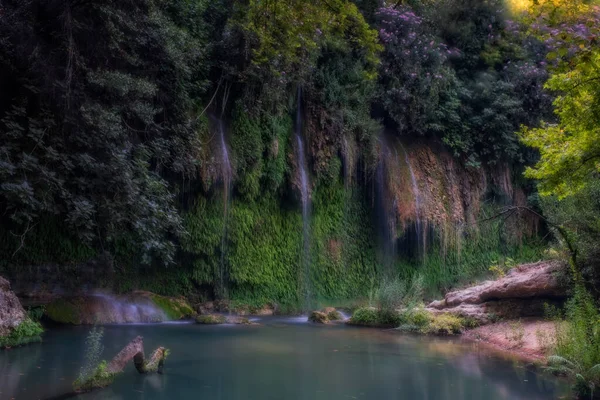 Varázslatos Kursunlu Vízesések Antalya Törökország Kursunlu Selalesi Vagyok 2020 Augusztus — Stock Fotó