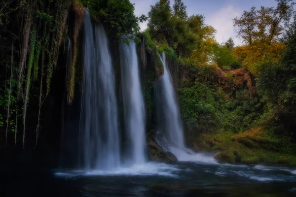 Upper Duden Waterfall Park Antalya City Turkey July 2020 Long — Stock Photo, Image