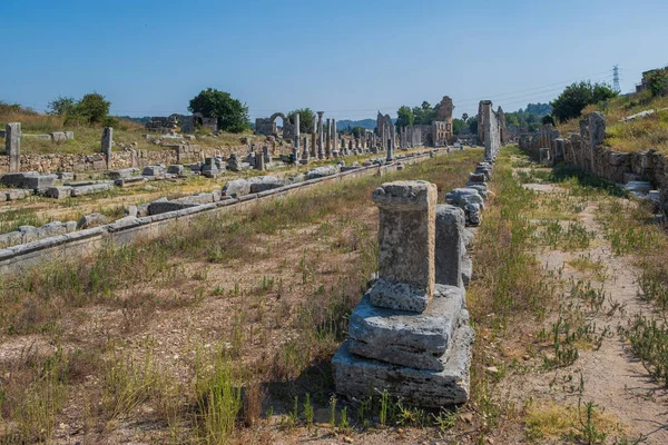 Perge Ancienne Ville Dans Province Antalya Turquie Juillet 2020 — Photo