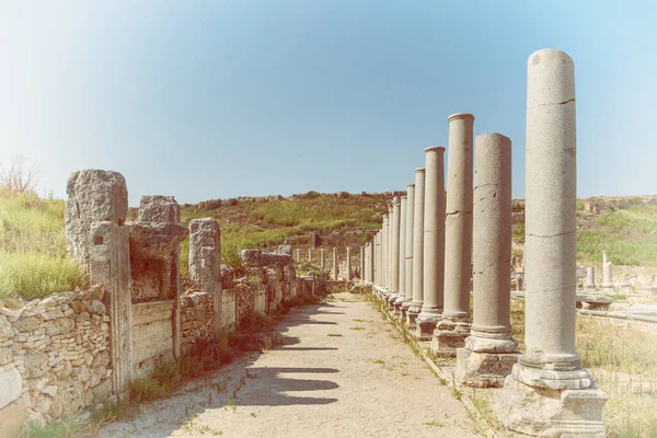 Perge Città Antica Nella Provincia Antalya Turchia Luglio 2020 — Foto Stock