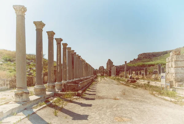 Perge Ancient City Provincii Antalya Turecko Červenec 2020 — Stock fotografie