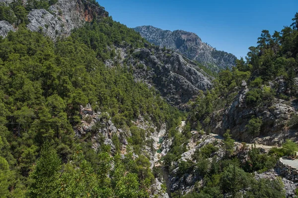 Saklikent Canyon is the deepest canyon in southern Turkey, Goynuk canyon Saklikent, located in District of Kemer, Antalya Province. August 2020