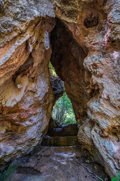 Gebiz Serik Antalya Turcja Sierpień 2020 Jaskinia Niedaleko Wodospadu Ucansu — Zdjęcie stockowe