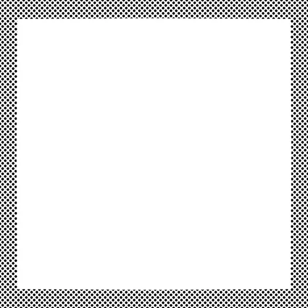 Black Dot Halftone Texture Pattern Frame Verwendung Für App Postkarten — Stockfoto