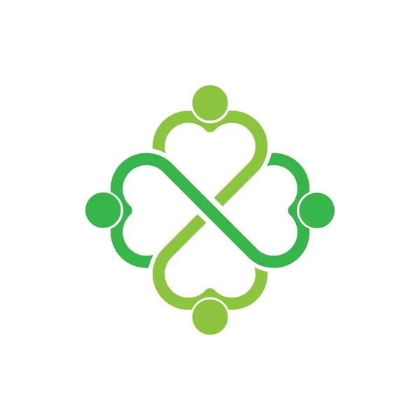 Menschen Lieben Community Logo Vorlage — Stockvektor