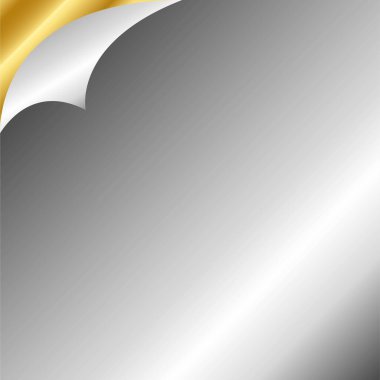 gümüş ve altın gradyan kıvrımlı kağıt sayfa köşeleri vektör illüstrasyon 07