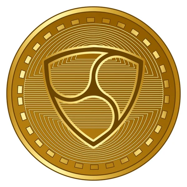 Futuriste Nem Crypto Monnaie Pièce Vectoriel Illustration — Image vectorielle