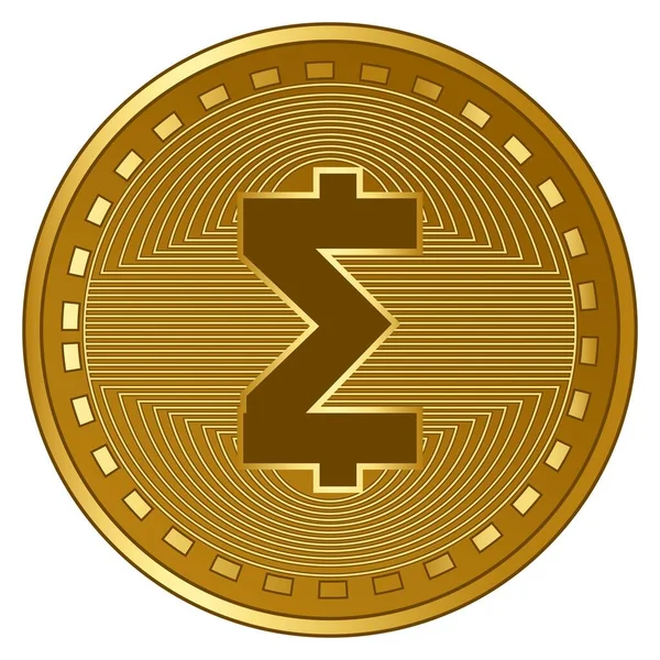 Oro Futurista Smartcash Criptomoneda Moneda Vector Ilustración — Vector de stock