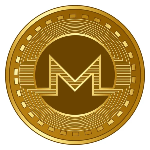 Futuriste Monero Crypto Monnaie Illustration Vectorielle Pièce — Image vectorielle