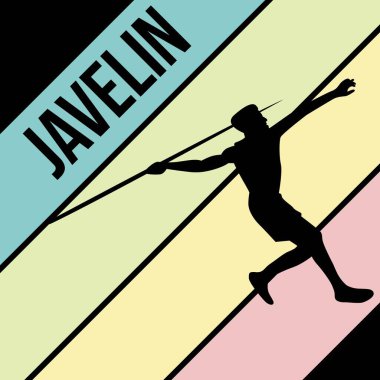 cirit atma silueti spor etkinlik vektörü grafiği