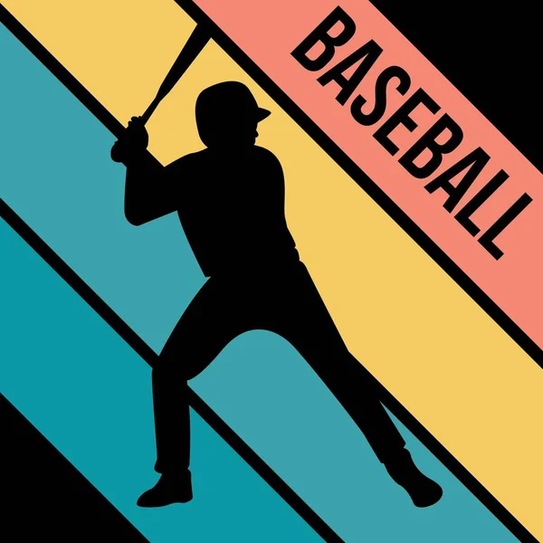 Silhouette Baseball Activité Sportive Vectoriel Graphique — Image vectorielle